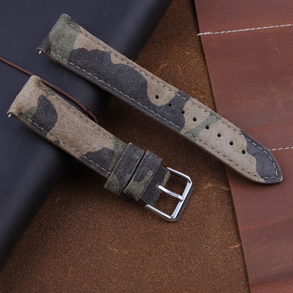 Onthelevel-Bracelet de montre en daim, pièce de rechange, 18mm 20mm 22mm 24mm