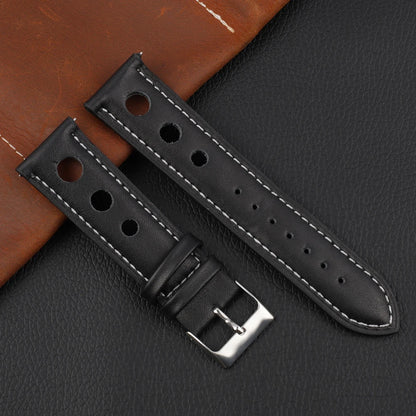 Cinturino per orologio in vera pelle traspirante, 3 fori, 18mm, 20mm, 22mm, 24mm, leggero, accessori per orologi di alta qualità