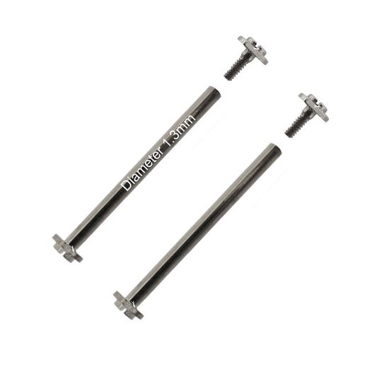 Vite - 12mm a 20mm Ø 1,3mm - Testa H Ø 3,0mm - Chiusura cinturino orologio - Argento - 2 pezzi