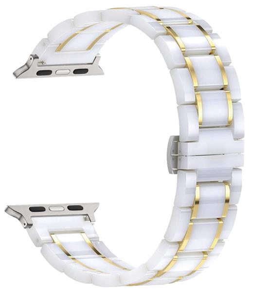 Masar Bracelet Céramique & Inox - Compatible avec Apple Watch