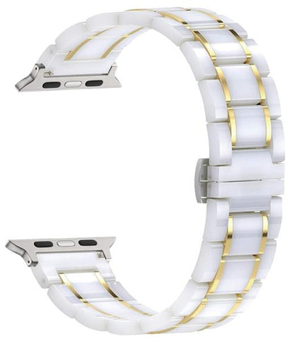 Masar Bracelet Céramique & Inox - Compatible avec Apple Watch