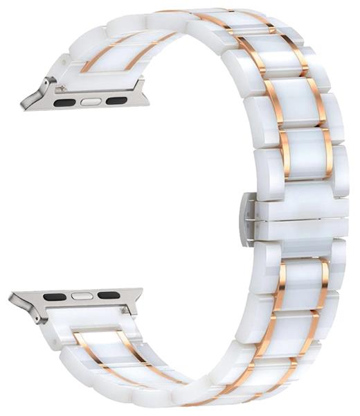 Masar Bracelet Céramique & Inox - Compatible avec Apple Watch