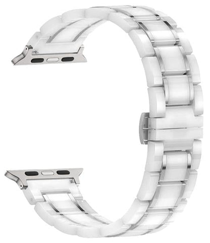 Masar Bracelet Céramique & Inox - Compatible avec Apple Watch