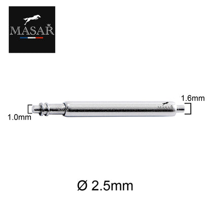 Masar Ø 2,6 mm Compatible Panerai - Correa de reloj con barra de resorte de acero inoxidable 316L - 2 piezas