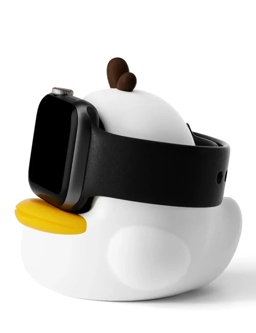 Masar Support Orologio e Supporto Caricabatterie per Apple Watch - Anatra in Silicone Design - 8cm x 8cm