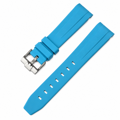 Cinturino Masar 20mm in Gomma FKM Compatibile con Rolex e altri - Fibbia Ad Ardiglione - Curvo / Premium