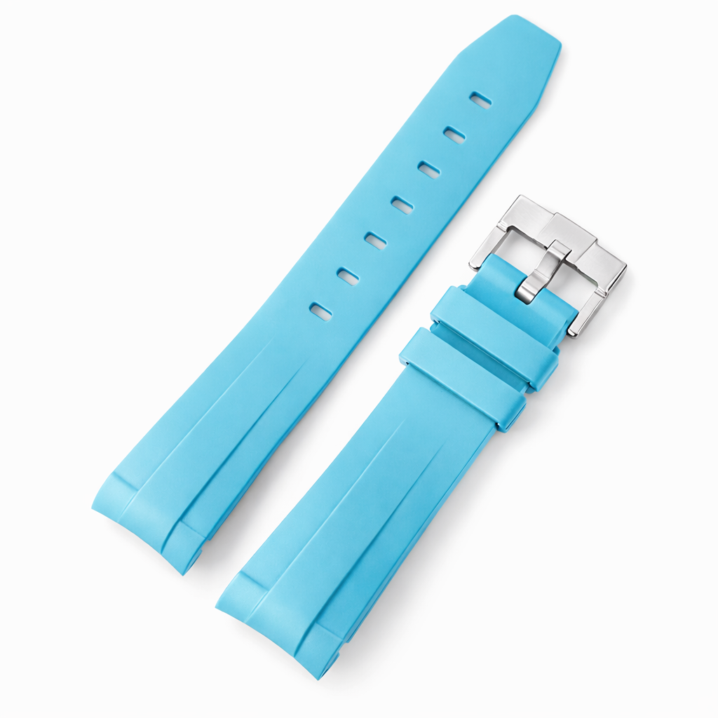 Bracelet Montre pour Oyster / Black Bay en Caoutchouc FKM Vulcanisé - Boucle Ardillon