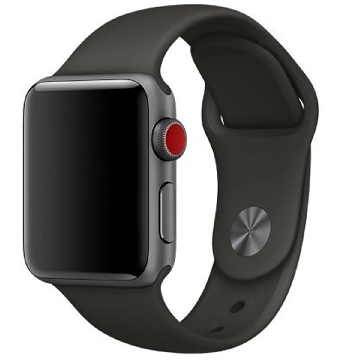 Charcoal Gray Sport Silicone Strap Compatible with Apple Watch – Band