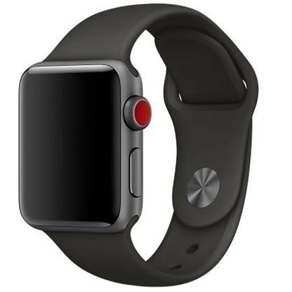 Charcoal Gray Sport Silicone Strap Compatible with Apple Watch – Band