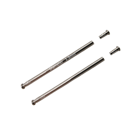 Rivetto - 10mm a 30mm Ø 1,3mm - Testa H Ø 1,8mm - Chiusura per cinturino orologio - 2 Pz