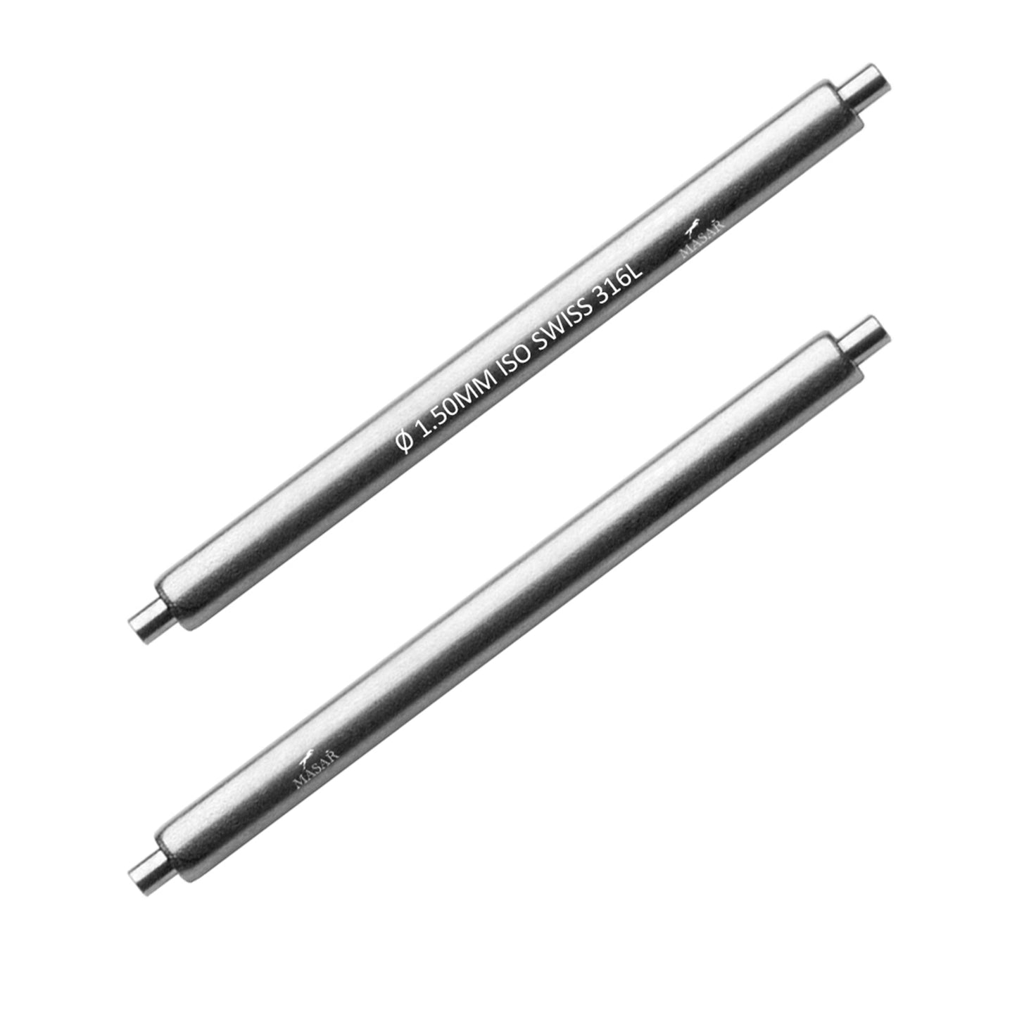 XSS Ø 1,5mm - Anse a molla per cinturino dell'orologio - Acciaio inossidabile 316L - 0,7mm - Swiss Made - 2 pz