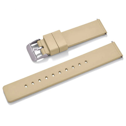 Bracelet Montre en Caoutchouc FKM Lisse - Libération Rapide - Universel