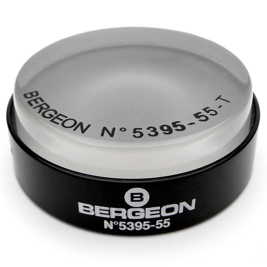 Bergeon 5395-55 – Almohadilla para caja de reloj de gel transparente antideslizante, Ø 55 mm (fabricada en Suiza)