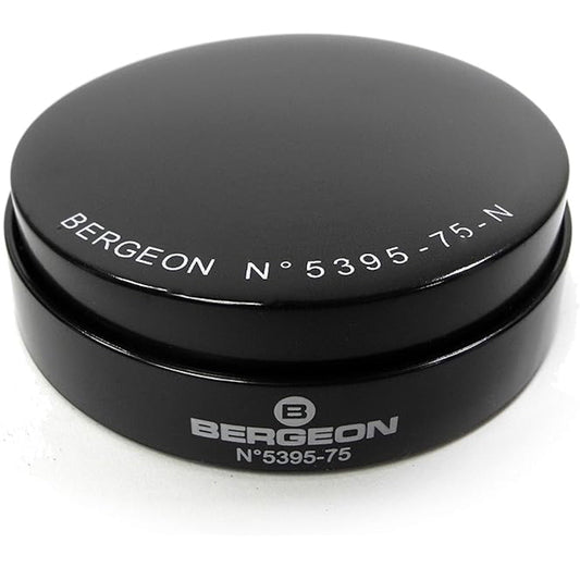 Bergeon 5395-75-N – Coussin horloger en gel noir antidérapant Ø?75?mm (Swiss Made)