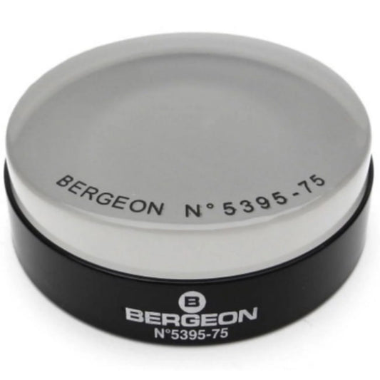 Bergeon 5395-75 – Almohadilla para caja de reloj de gel transparente antideslizante de Ø 75 mm (fabricada en Suiza)