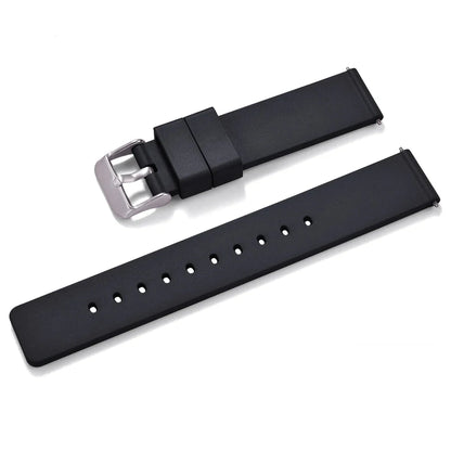Bracelet Montre en Caoutchouc FKM Lisse - Libération Rapide - Universel
