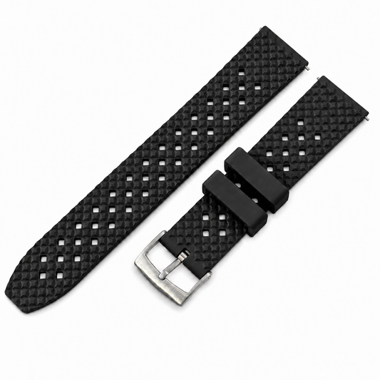 Bracelet Montre en Caoutchouc FKM Tropical Croco Grid - Libération Rapide – Universel / Premium