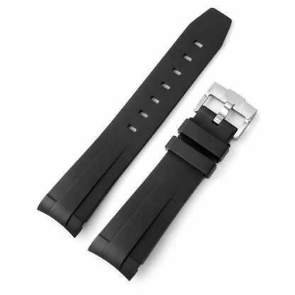 Bracelet Montre pour Oyster / Black Bay en Caoutchouc FKM Vulcanisé - Boucle Ardillon