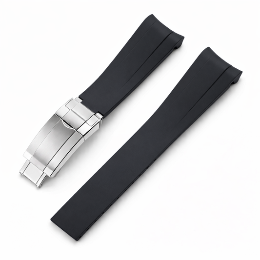 Masar Premium Bracelet en caoutchouc FKM 22mm pour Tudor Black Bay 41mm (2017 à 2023) - Incurvé
