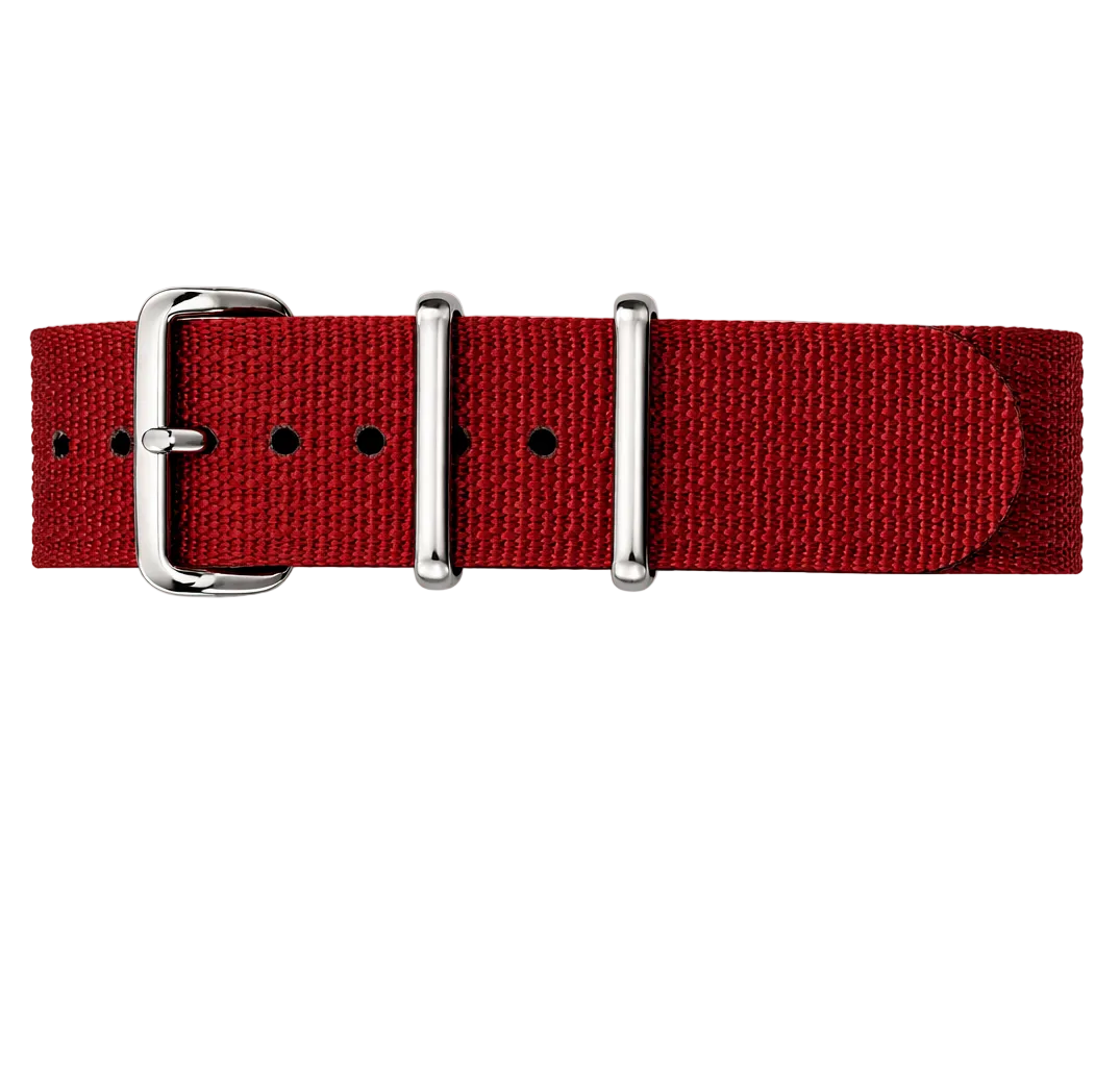 Nato Rouge Sang - Bracelet de Montre Tissu Nylon