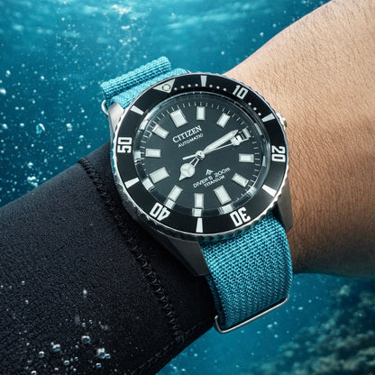 Masar Nato Turchese Oceano - Ibrido Tessuto Nylon / Silicone
