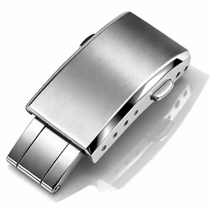 Boucle Déployante Bracelet Montre CTS - Fermoir papillon - Acier Brossé / Poli Miroir – Épaisseur Bracelet ≤ 5,3mm - 4 Trous - 1 Pc