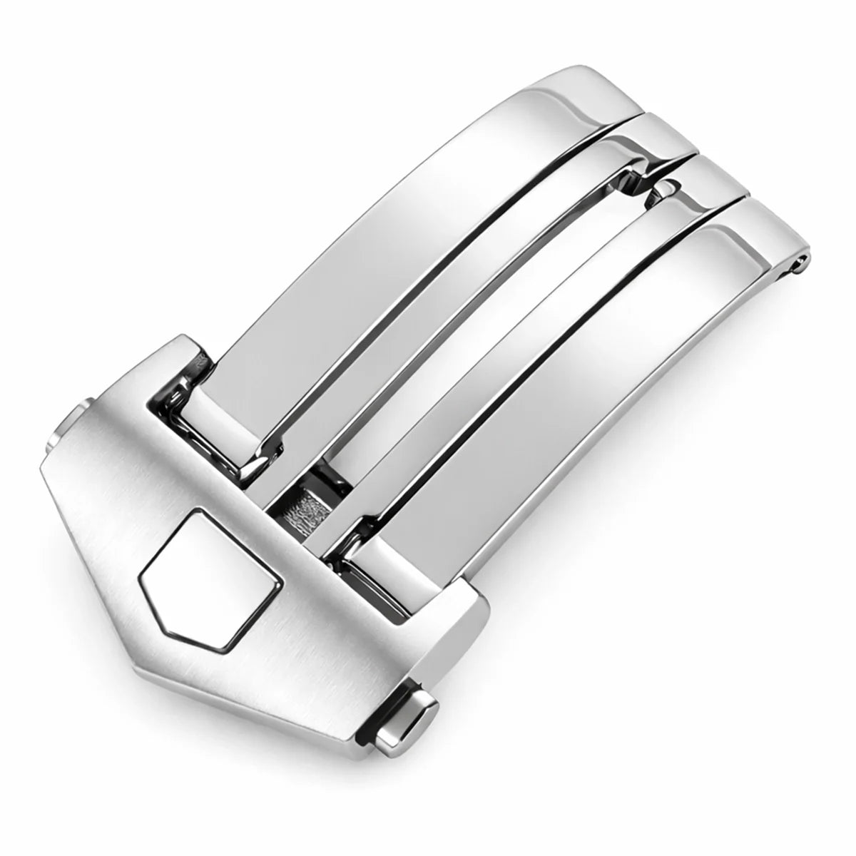 Masar Boucle Déployante de Bracelet Montre sans trous Max ≤ 2,60mm – Acier Inox Brossé – Épaisseur Bracelet ≤ 2,60mm – 1 Pc