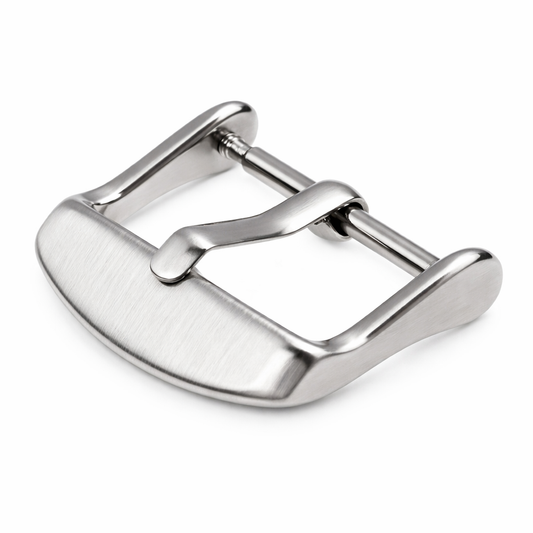 Boucle - Fermoir pour Bracelet de montre - Argent Brossé | Ardillon 1,75mm - Bord avant incurvé - 1 Pc
