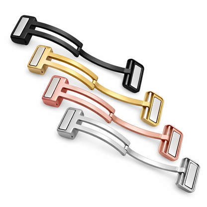 Magnetic Deployant Buckle - Butterfly Clasp - Stainless Steel - 1 Pc