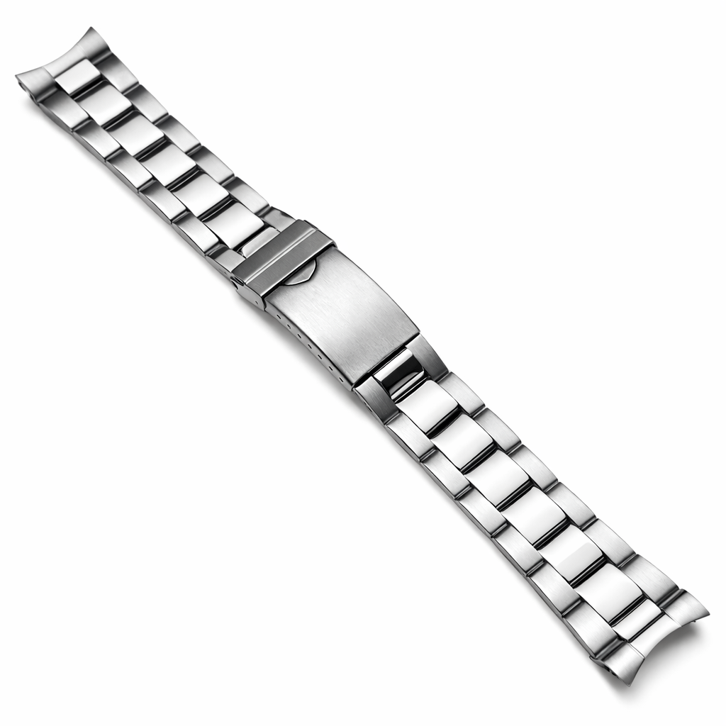 Bracciale per orologio Masar in acciaio per Rolex - Oyster - Maglie senza gioco - Finali curvi - Uomo