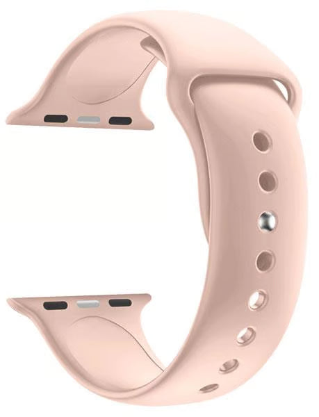 Masar - Braccialetto Sportivo Rosa in Silicone Compatibile con Apple Watch – Cinturino