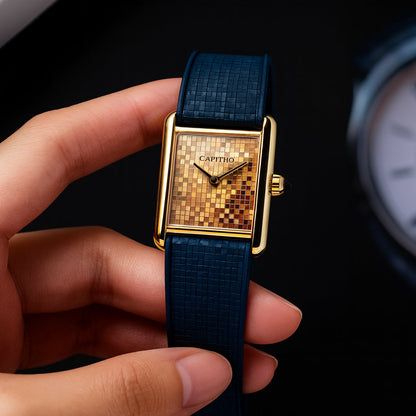 Masar Bracelet Montre Caoutchouc FKM Mosaïque – Rapide / Boucle Déployante