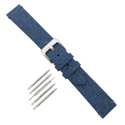 Masar Bracelet de montre bleu Vegan 18mm, 20mm, 22mm - Feuilles d'ananas