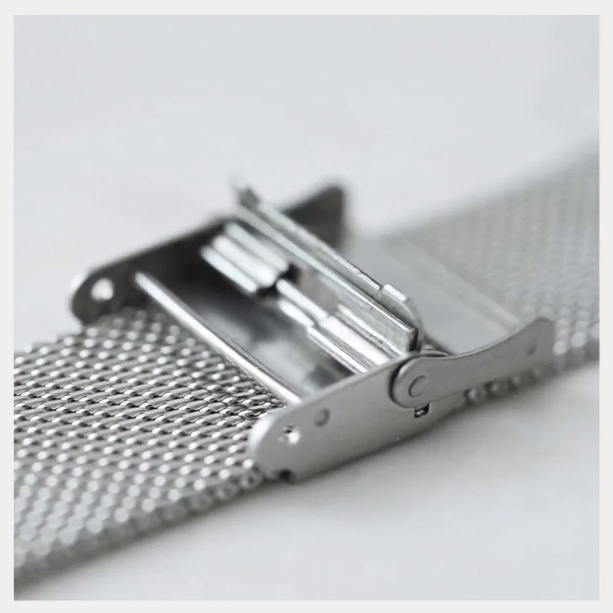 Cinturino per orologio in maglia milanese 18mm argento maglia fine Ø 0,4mm – Universale