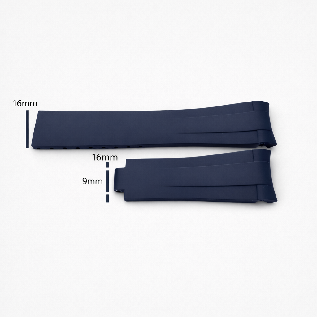 Masar Bracelet 20mm Premium Caoutchouc siliconé Blanc - Omega, Rolex et Autres - Courbé / CTS