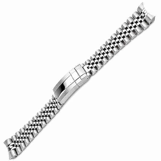 Bracelet Jubilee 22mm Incurvé Acier Massif pour Seiko 5 Sports GMT - Inox