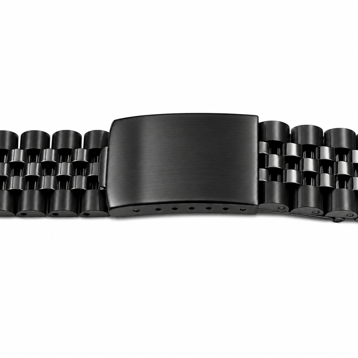Black Jubilee Bracelet for Rolex / Tudor - Vintage in Brushed / Mirror Polished Steel - Curved