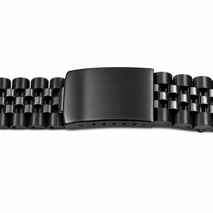 Black Jubilee Bracelet for Rolex / Tudor - Vintage in Brushed / Mirror Polished Steel - Curved