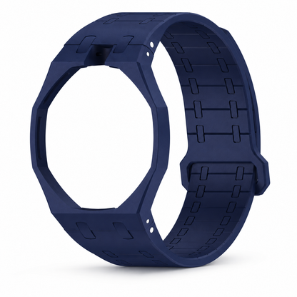 Silicone bracelet compatible with Swatch Royal Pop x AP - Pin buckle → crown at 12 o'clock - Magnetic