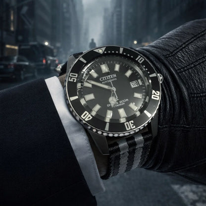 Masar Nato 20mm (en 2 pièces) - Noir / Gris - Rapide - Universel