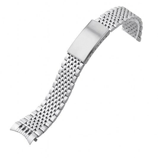 Bracelet montre Acier pour Omega Seamaster - Incurvée / Déployante - montres à cornes percées