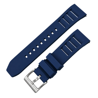 Bracelet de montre Shark Gill en caoutchouc FKM premium bleu marine avec boucle acier inoxydable
