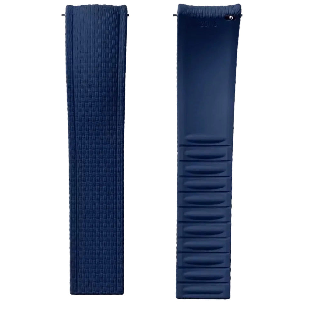 FKM Rubber Watch Strap - SAILCLOTH Texture / Curved & Quick Release / CTS - Buckle not included