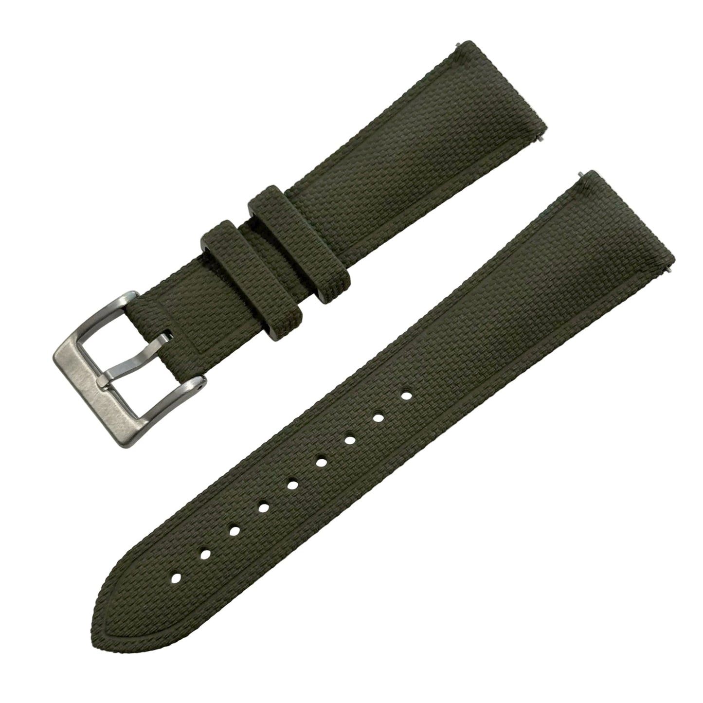FKM Rubber Watch Strap - Sailcloth Texture - Quick Release - Pin Buckle - Universal