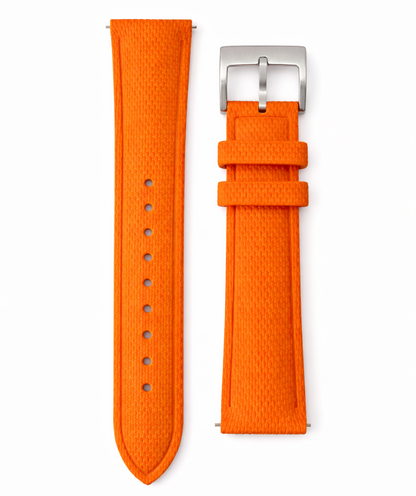 Masar Bracciale Orologio Gomma FKM - SAILCLOTH Finemente Testurizzato - Rapido - Fibbia Ad Ardiglione - Universale