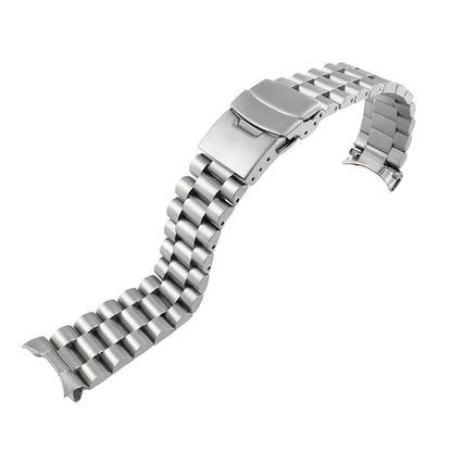 3-link steel watch bracelet – for pierced lugs