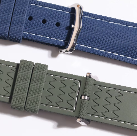 Bracelet de montre Rapide Premium - caoutchouc FKM - Motif Tissu - Universel