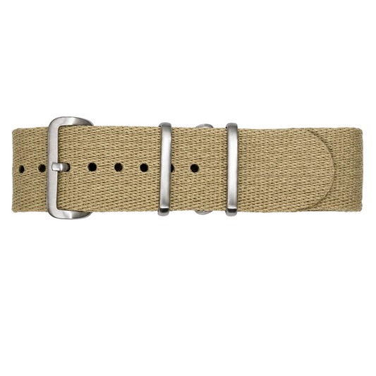 Masar Beige (Sand) Nato Bracelet - 1.5mm Braided Flexible Nylon