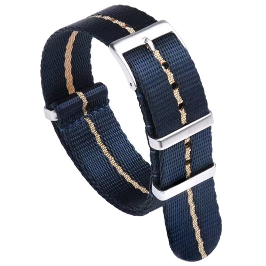 Cinturino Masar Nato 22mm G10 Nylon Blu Navy Cachi
