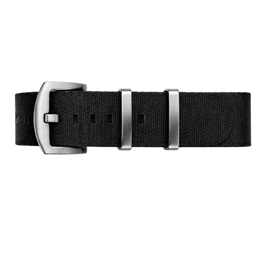 Men's Black Nylon NATO Watch Strap / Satin Buckle - Flexible